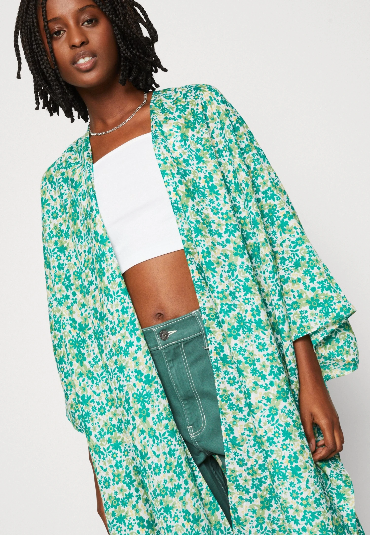 Even&Odd Lichte Jas - Green - Afbeelding 4