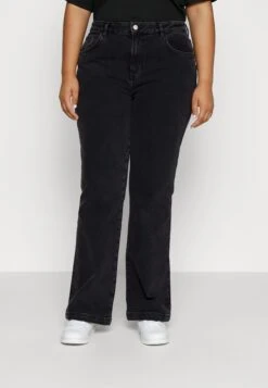 Young Washed Clean Kick Flare- Bootcut Jeans - Black Denim