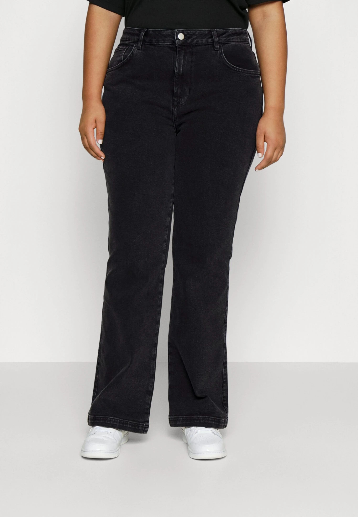 Young Washed Clean Kick Flare- Bootcut Jeans - Black Denim