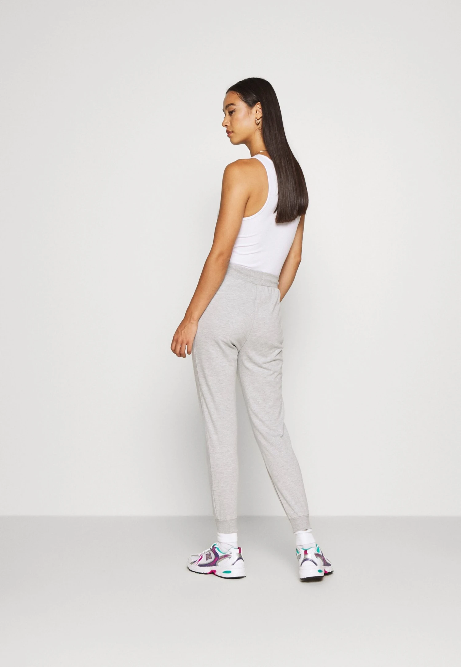 Even&Odd 2Er Pack - Slim Fit Joggers - Trainingsbroek - Mottled Light Grey/Black - Afbeelding 4