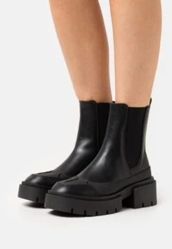 Even&Odd Winter Boot - Enkellaarsjes Met Plateauzool - Black