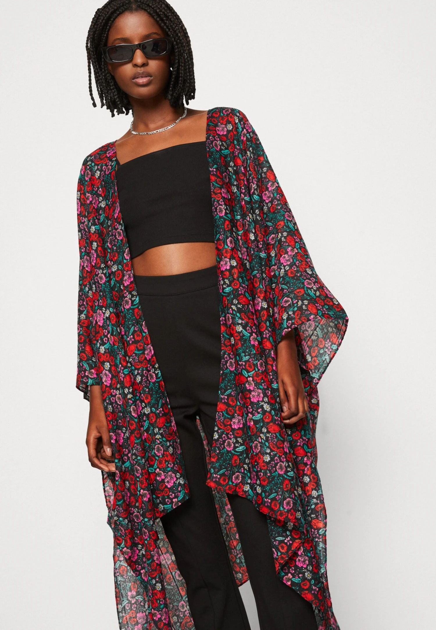 Even&Odd Floral - Lichte Jas - Red - Afbeelding 4