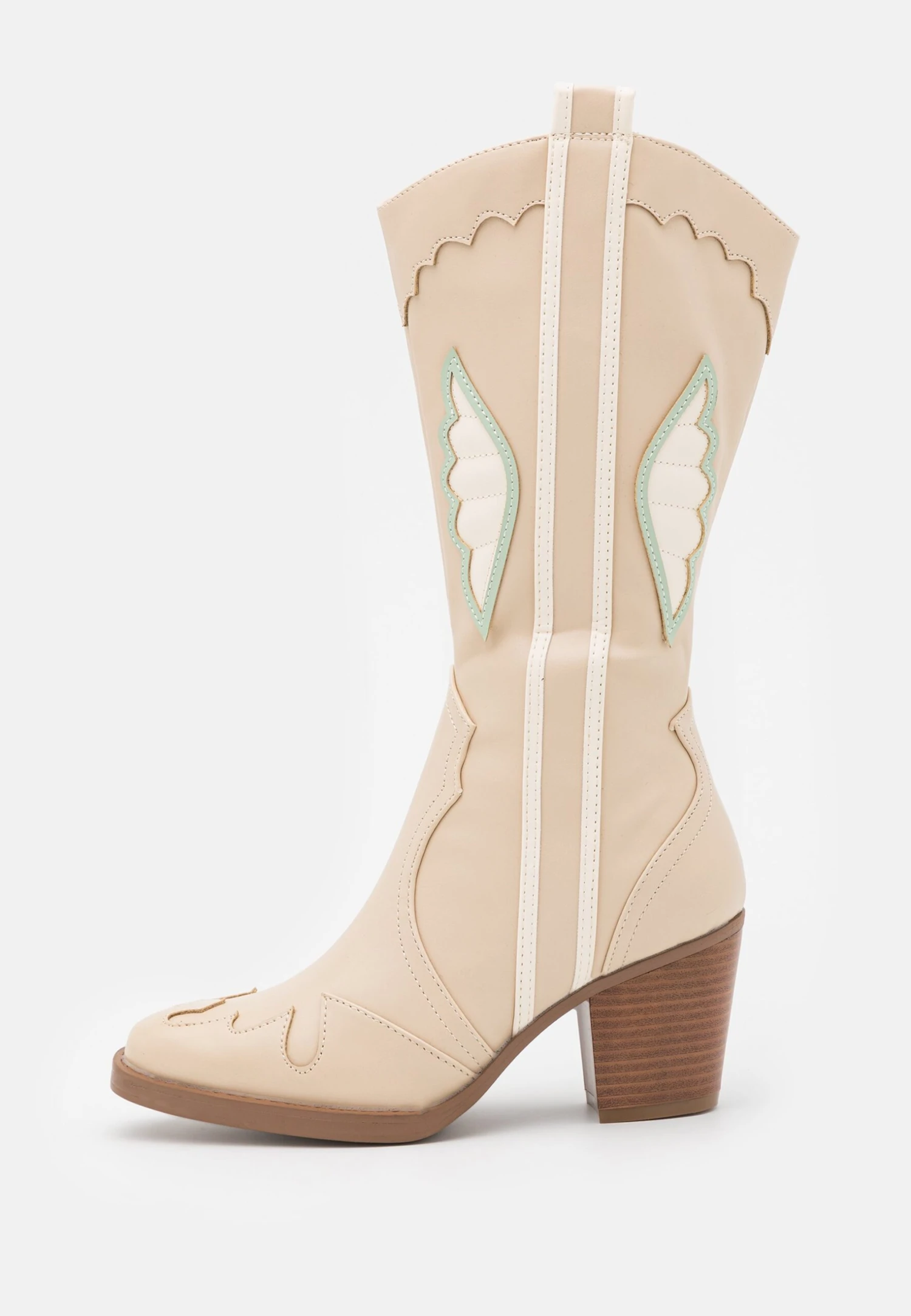 Cowboy-/Bikerlaarzen - Off-White - Afbeelding 2