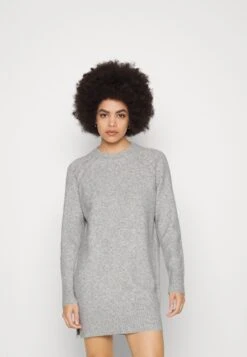 Even&Odd Gebreide Jurk - Mottled Light Grey