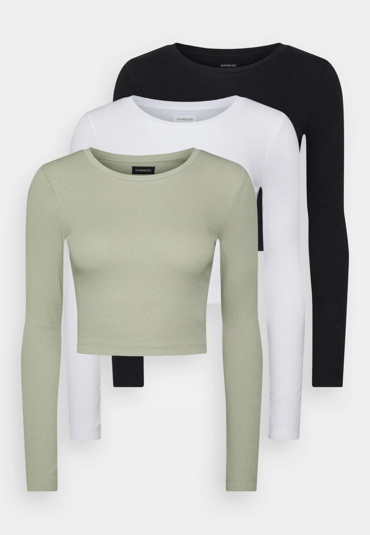 3 Pack - Longsleeve - Black/White/Light Green