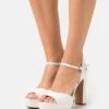 Even&Odd Leather - Sandalen Met Plateauzool - White