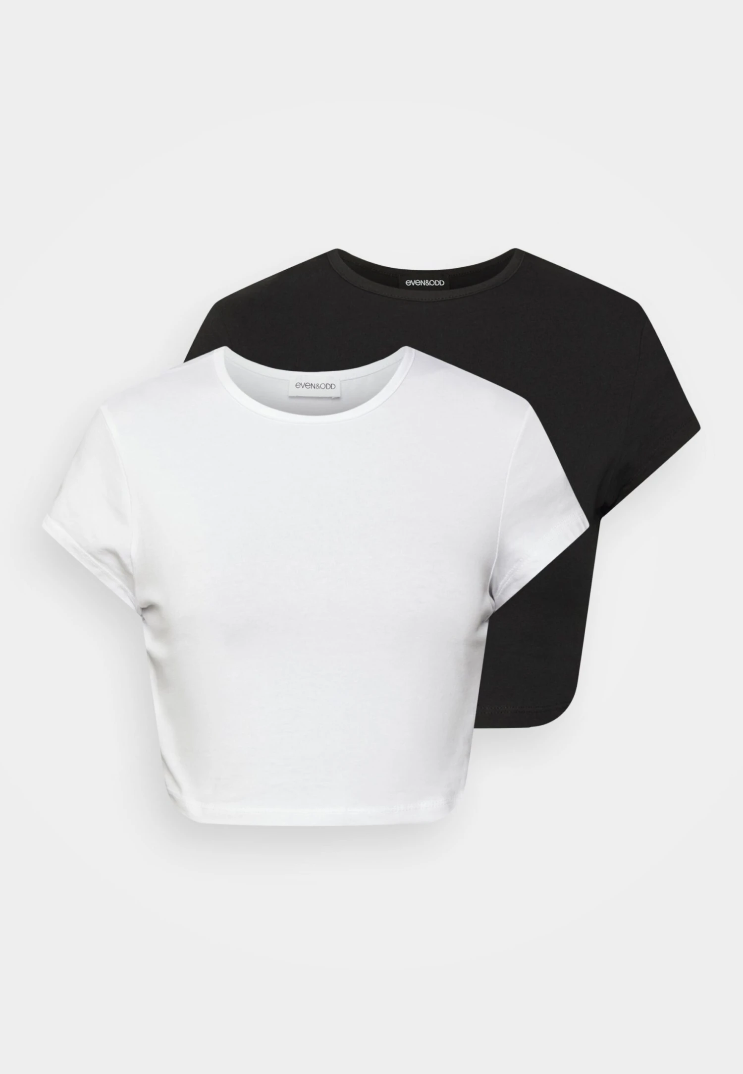 Even&Odd 2 Pack - T-Shirt Basic - Black/White - Afbeelding 5