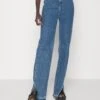 Straight Leg Jeans - Light Blue Denim