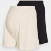 2 Pack- Shorts - Black/ Beige