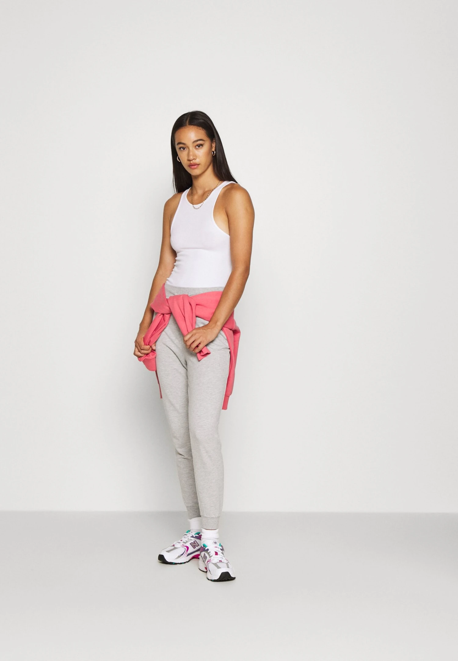 Even&Odd 2Er Pack - Slim Fit Joggers - Trainingsbroek - Mottled Light Grey/Black - Afbeelding 2