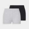 Even&Odd 2 Pack - Shorts - Black/Mottled Light Grey
