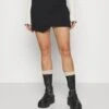 Gathered Mini Skirt- Minirok - Black